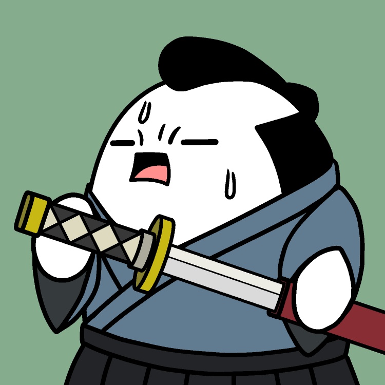 刀抜けない侍GIFアニメ