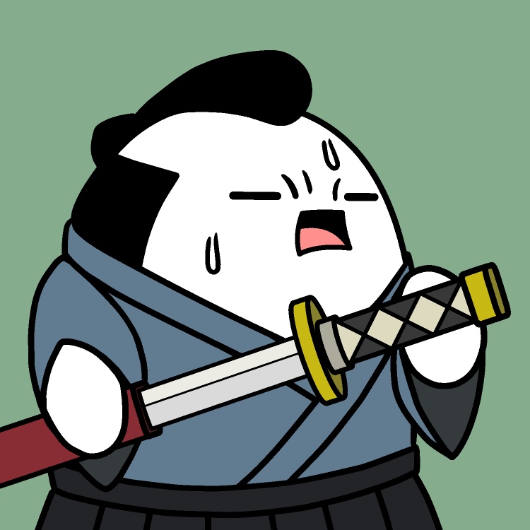 刀抜けない侍GIFアニメ