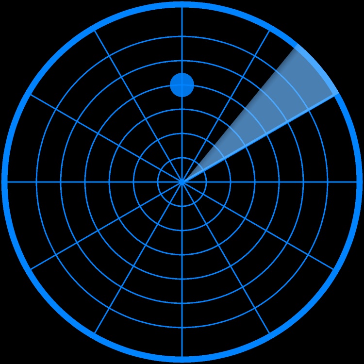 レーダー感知GIFアニメ