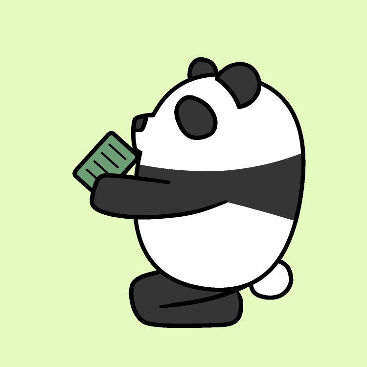 お茶でほっこりパンダ