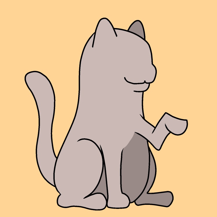 粘土で猫作成GIFアニメ