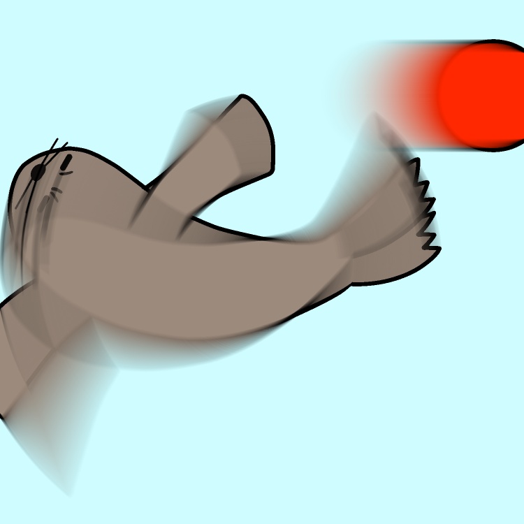 ボールシュート!アシカGIFアニメ