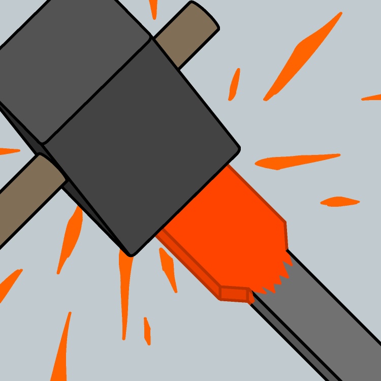 鉄は熱いうちに打てGIFアニメ