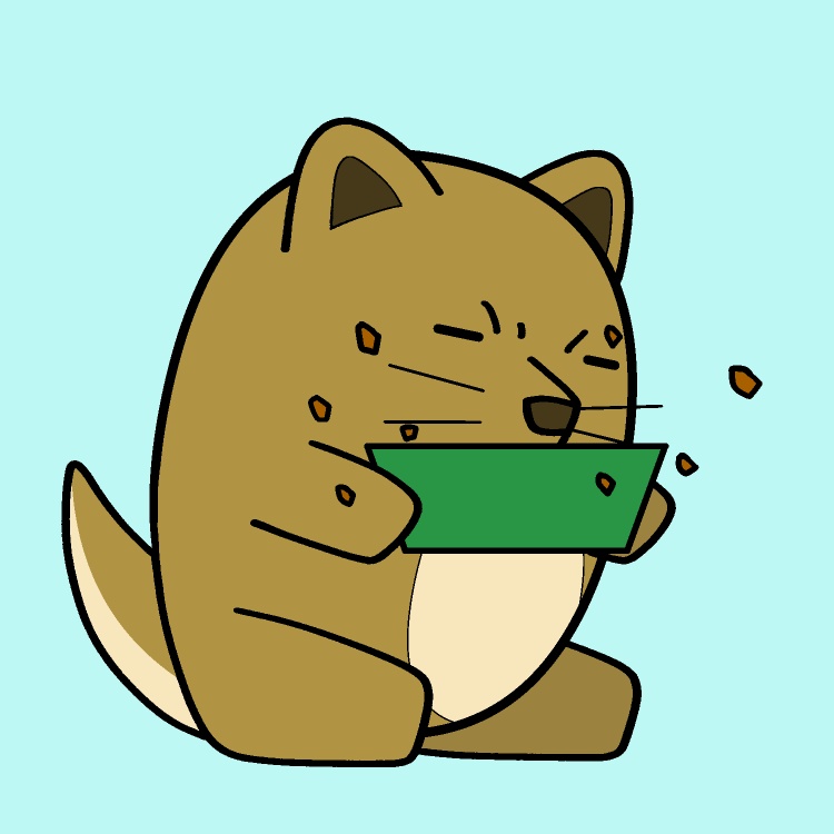 ガツガツご飯イヌGIFアニメ