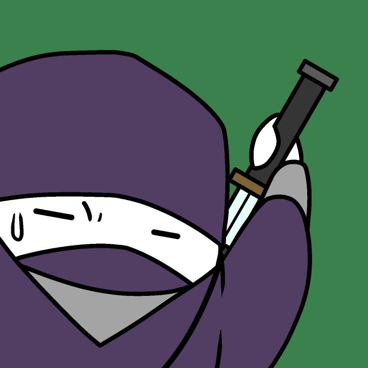 刀が抜けない忍者GIFアニメ