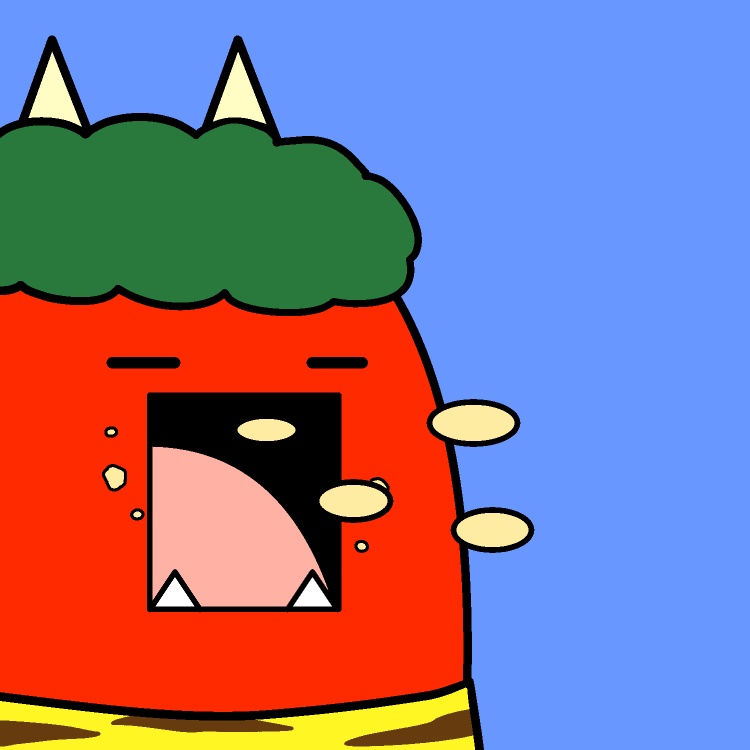 豆まき食べ鬼GIFアニメ