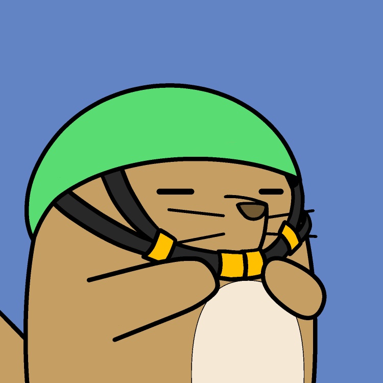 ヘルメット被りイヌGIFアニメ