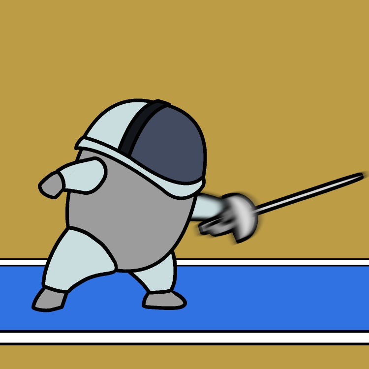 フェンシング連続突きGIFアニメ