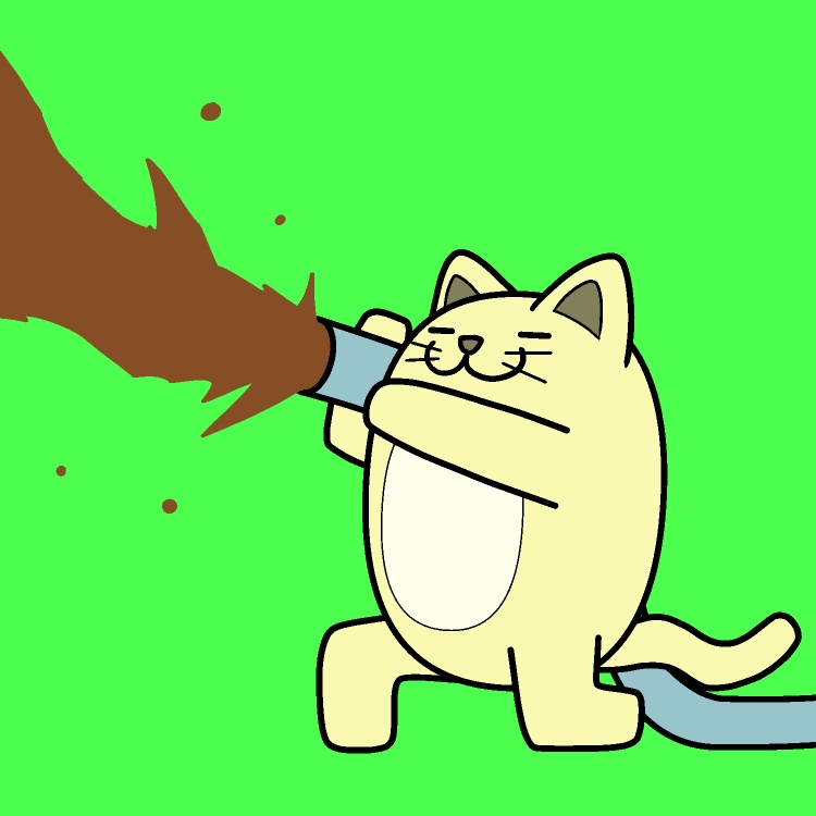 チョコ噴射ネコGIFアニメ