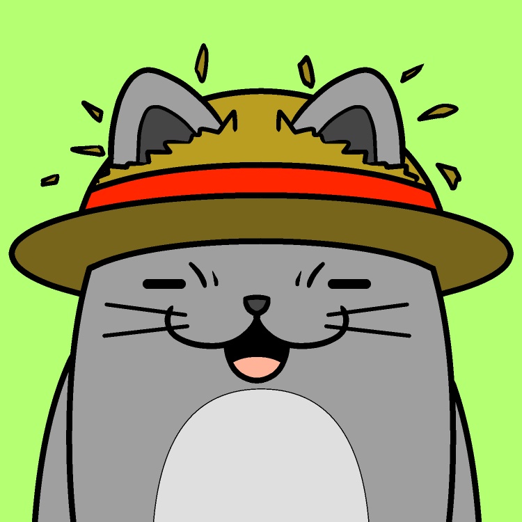 耳が破れ出るネコGIFアニメ