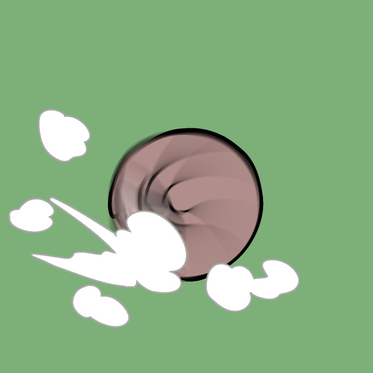 アルマジロ転がりダッシュGIFアニメ