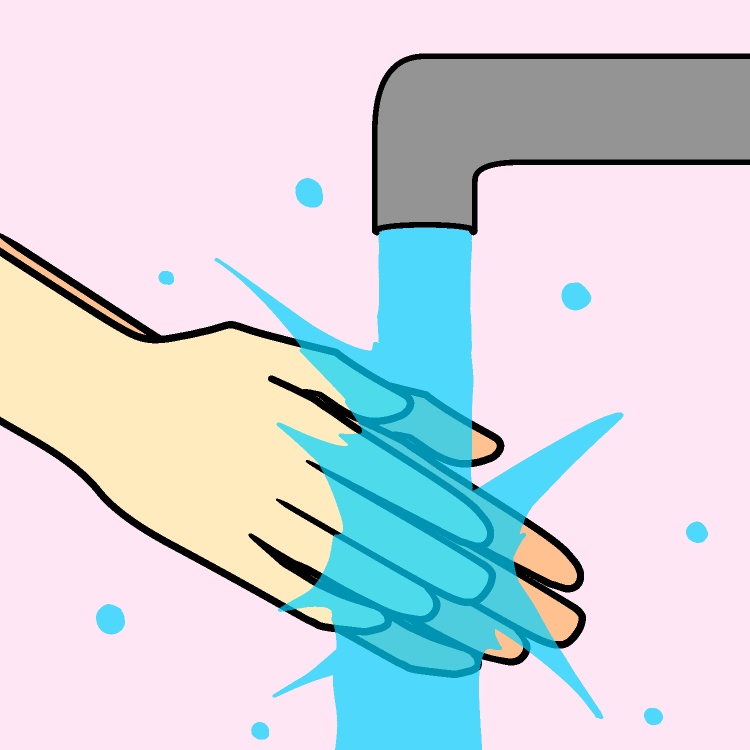 手を洗うGIFアニメ