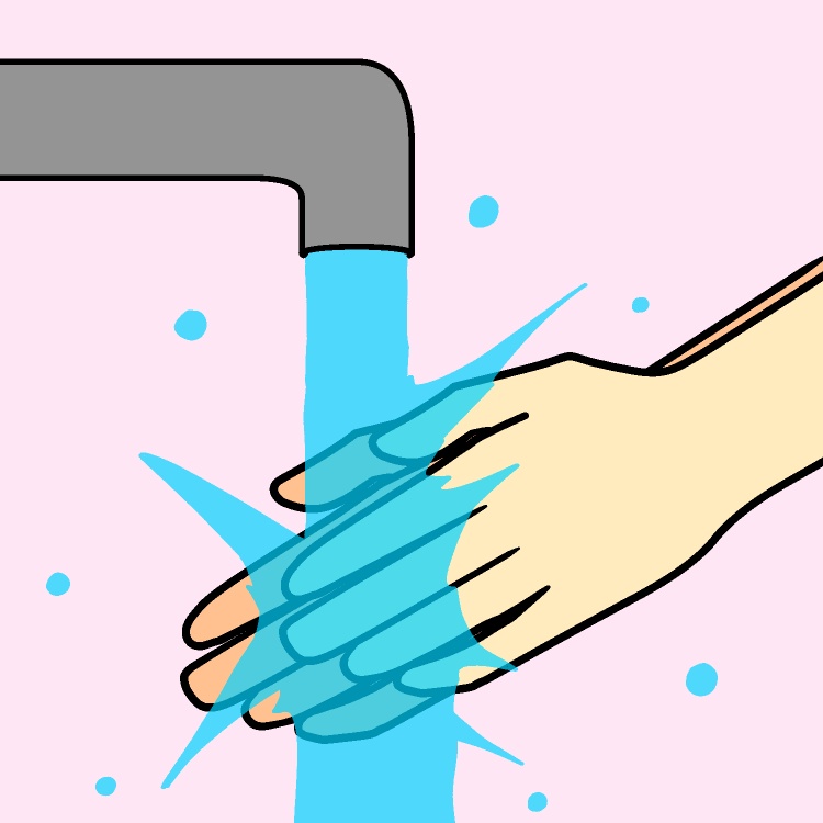 手を洗うGIFアニメ