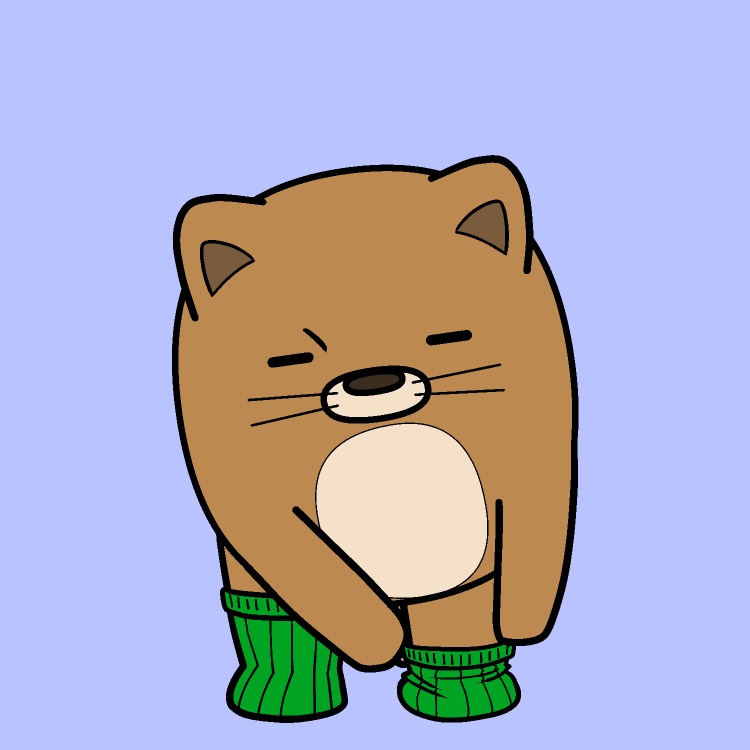 靴下上げ繰り返しイヌGIFアニメ