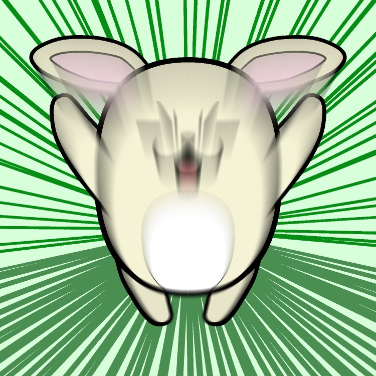 うさぎ跳びGIFアニメ