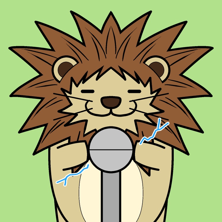 静電気鬣立ちライオンGIFアニメ