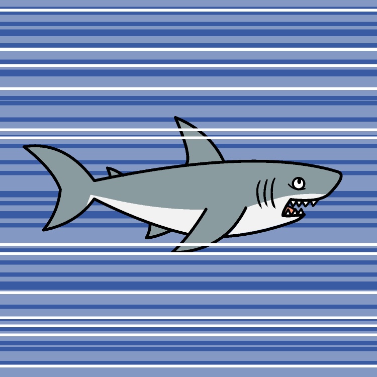 サメ猛快泳GIFアニメ