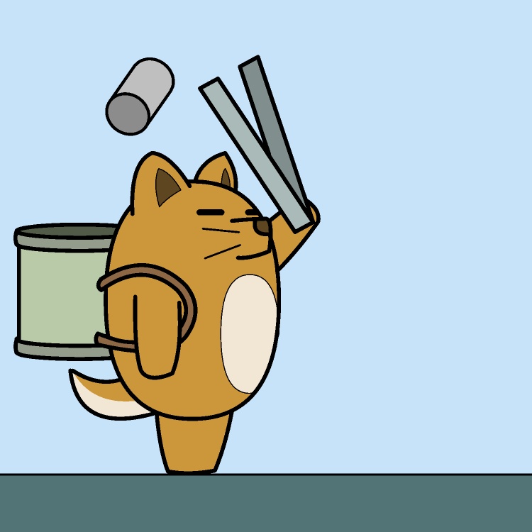 空き缶拾いイヌGIFアニメ