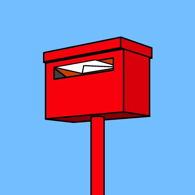 手紙受け出しポストGIFアニメ