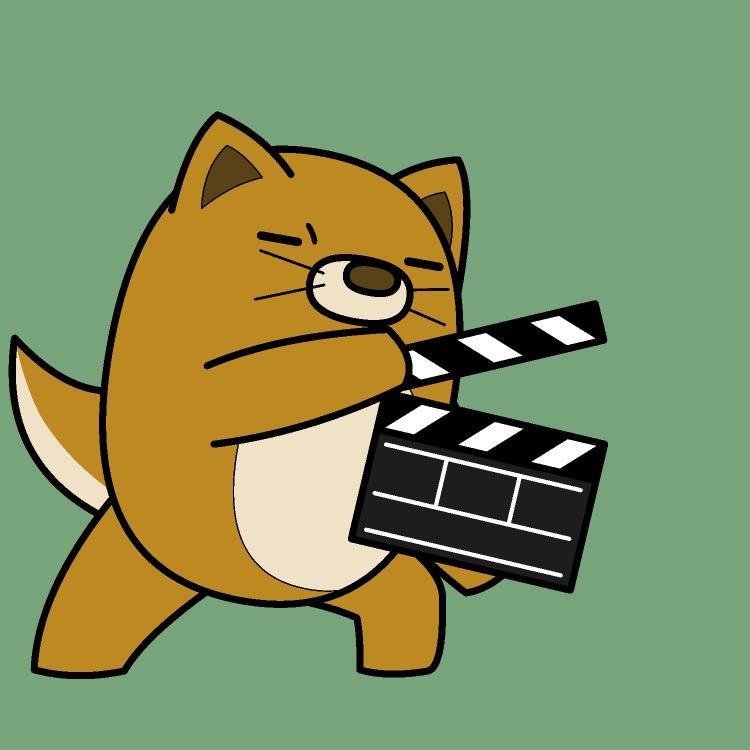 カチンコ鳴らしイヌGIFアニメ