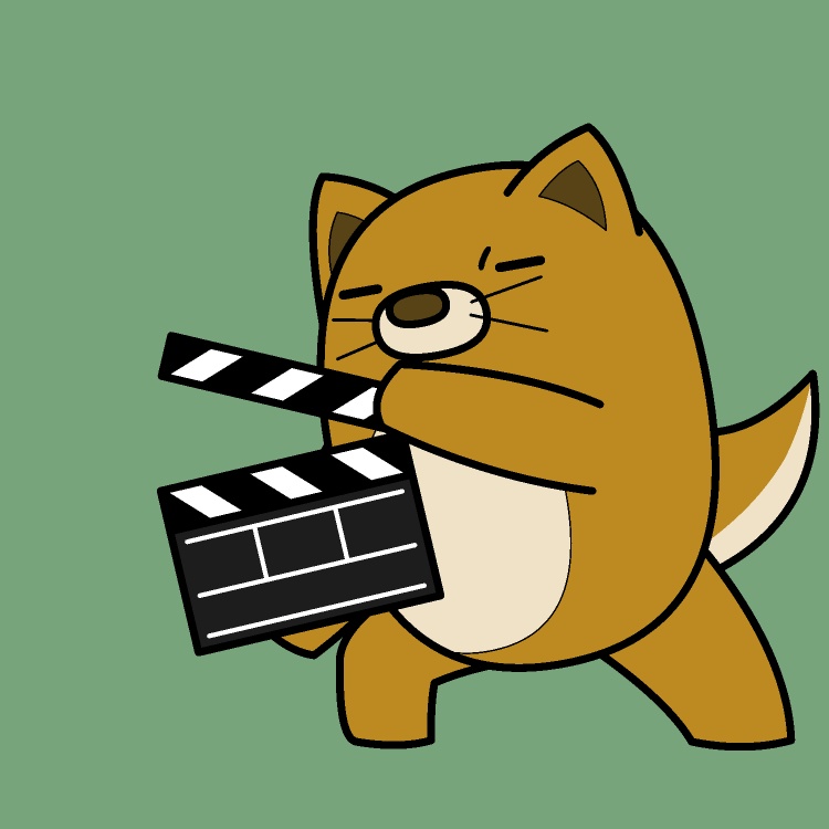 カチンコ鳴らしイヌGIFアニメ