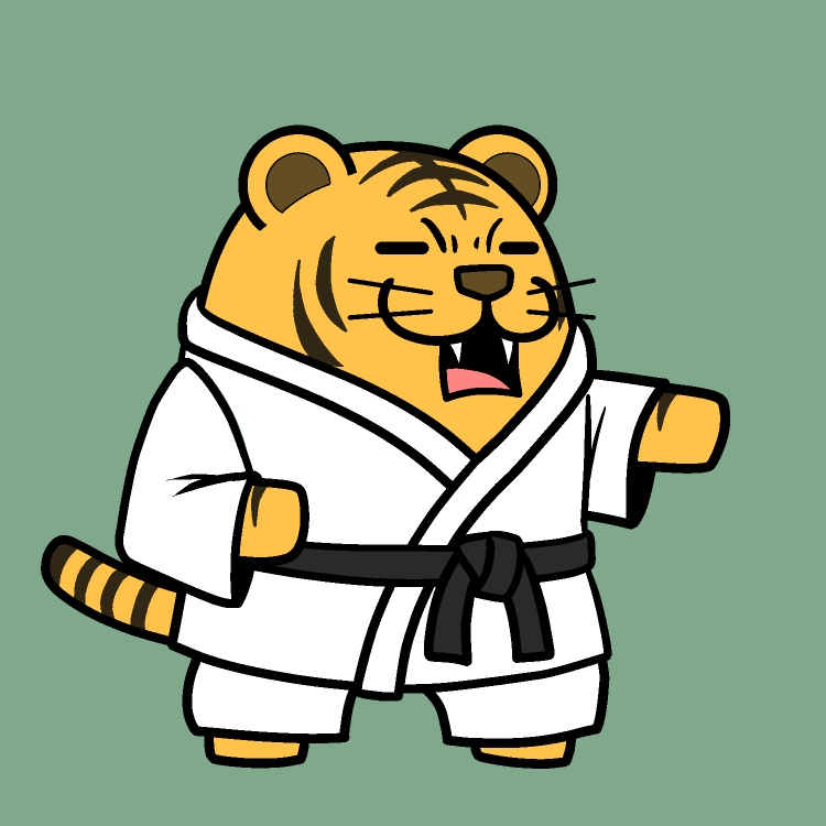 正拳突きトラGIFアニメ