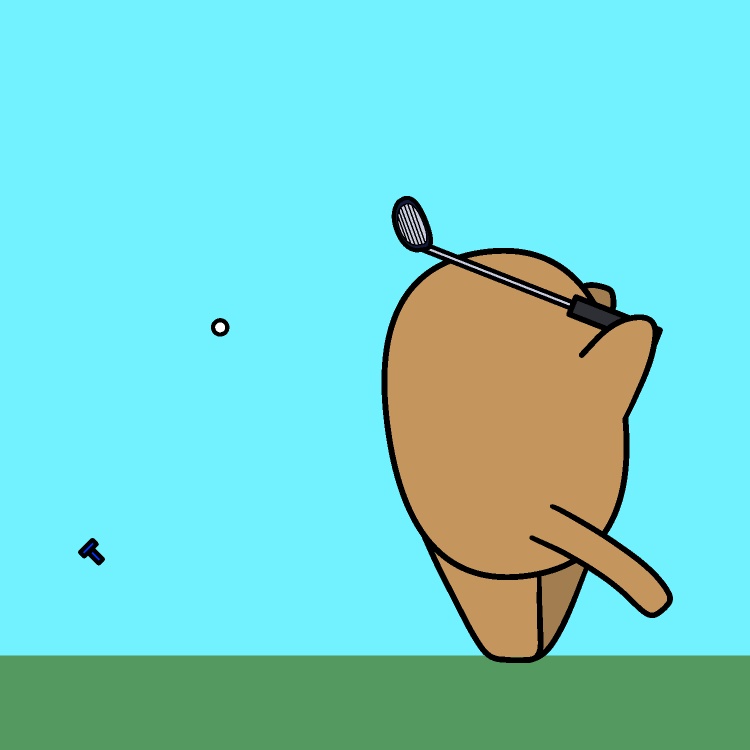 ティーショット猿GIFアニメ