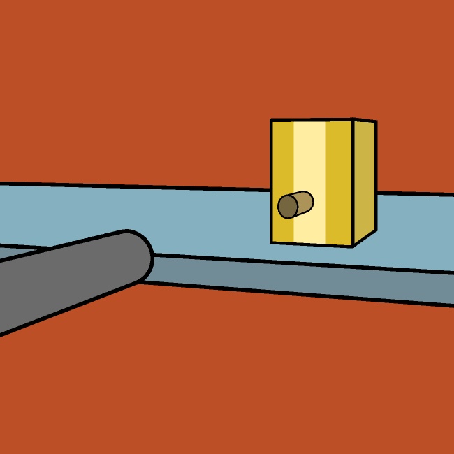 景品が倒れない射的GIFアニメ