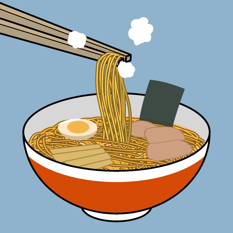 ラーメン箸上げGIFアニメ