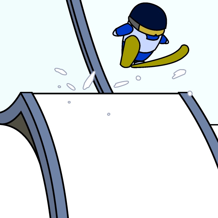 スキージャンプGIFアニメ