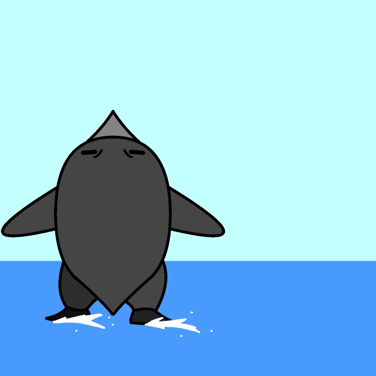 ペンギンのイナバウアーGIFアニメ