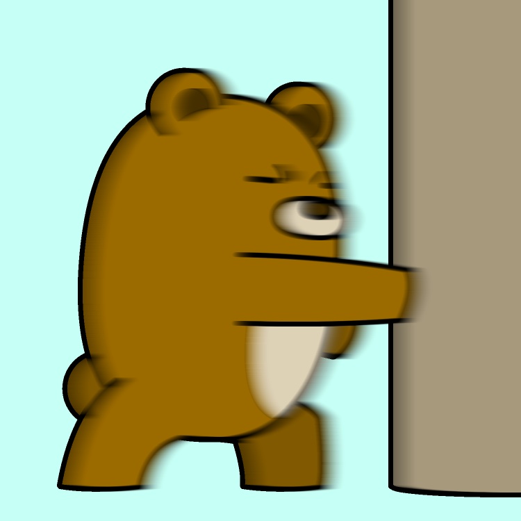 突っ張りクマGIFアニメ