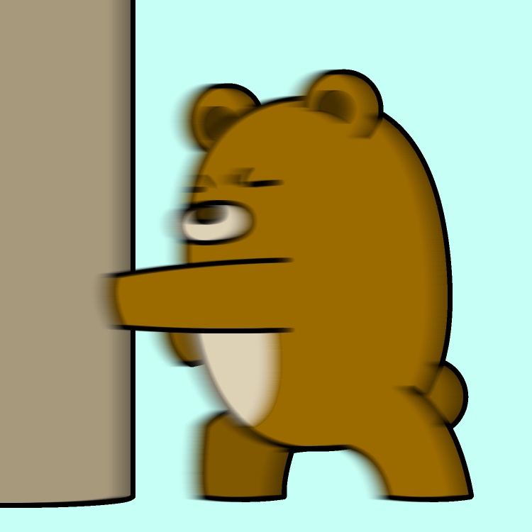 突っ張りクマGIFアニメ