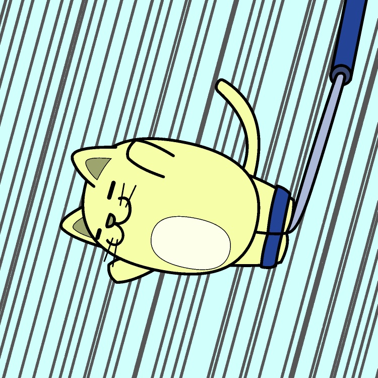 バンジージャンプ往復ネコGIFアニメ