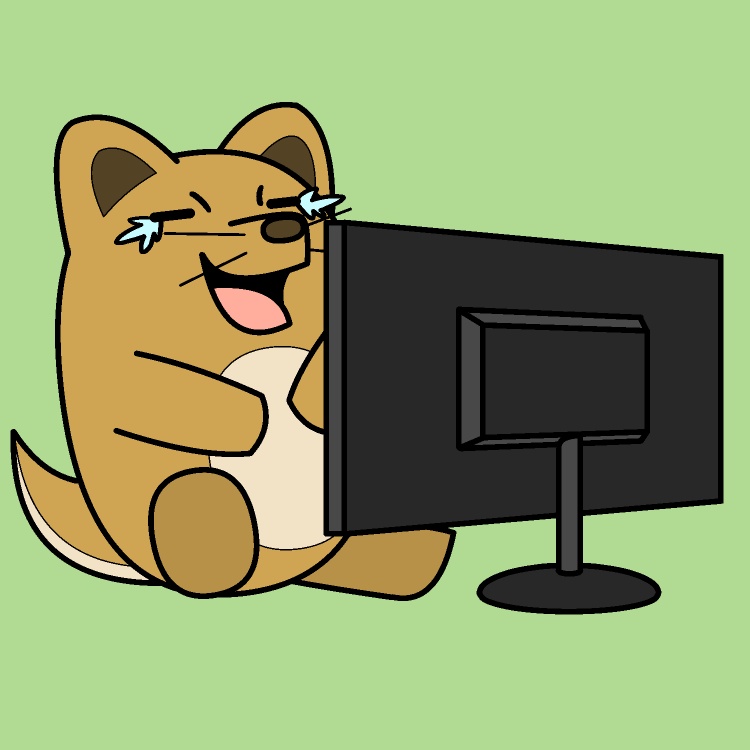 爆笑テレビ視聴イヌGIFアニメ