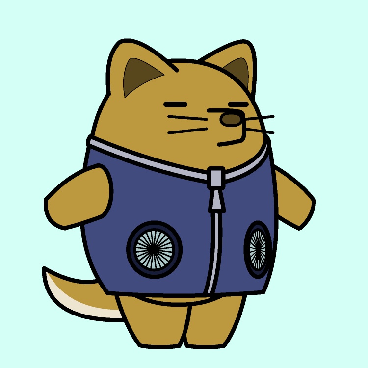 ファン付きベスト振動イヌGIFアニメ