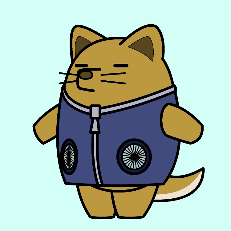 ファン付きベスト振動イヌGIFアニメ