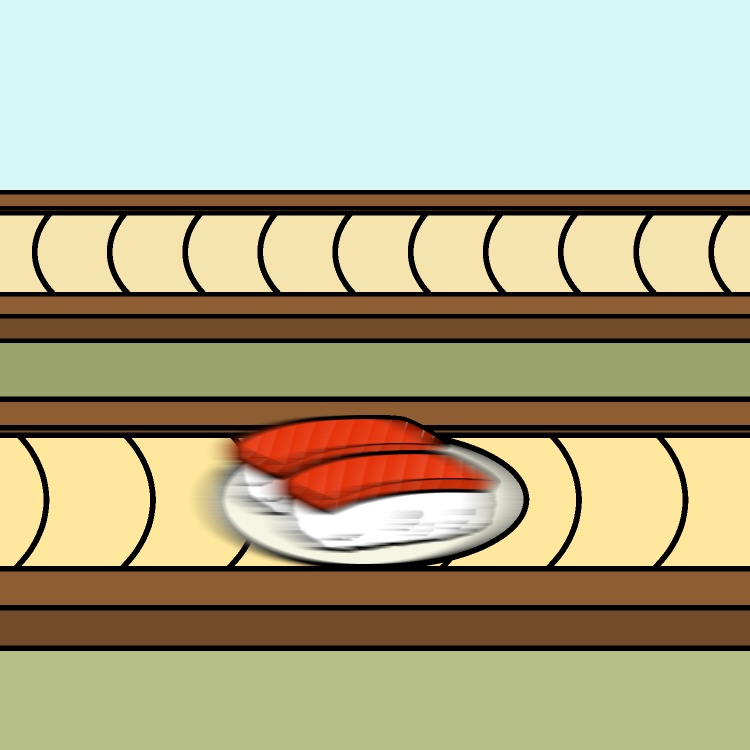 高速回転寿司GIFアニメ