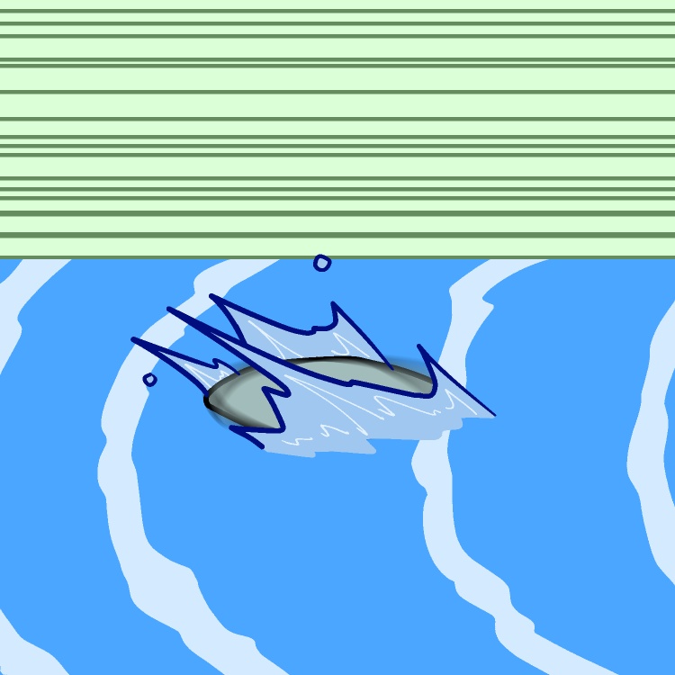 水切り石GIFアニメ