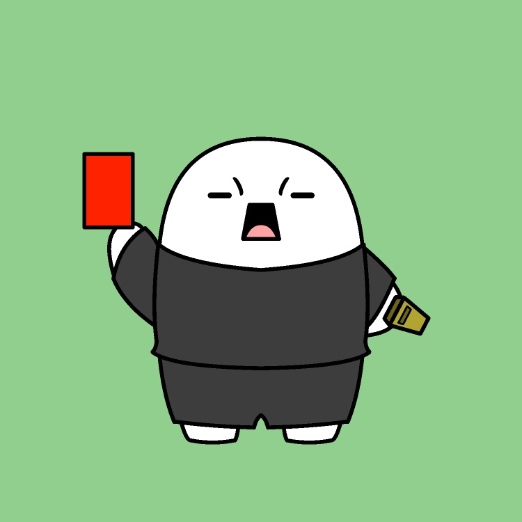 イエロー・レッドカード審判GIFアニメ