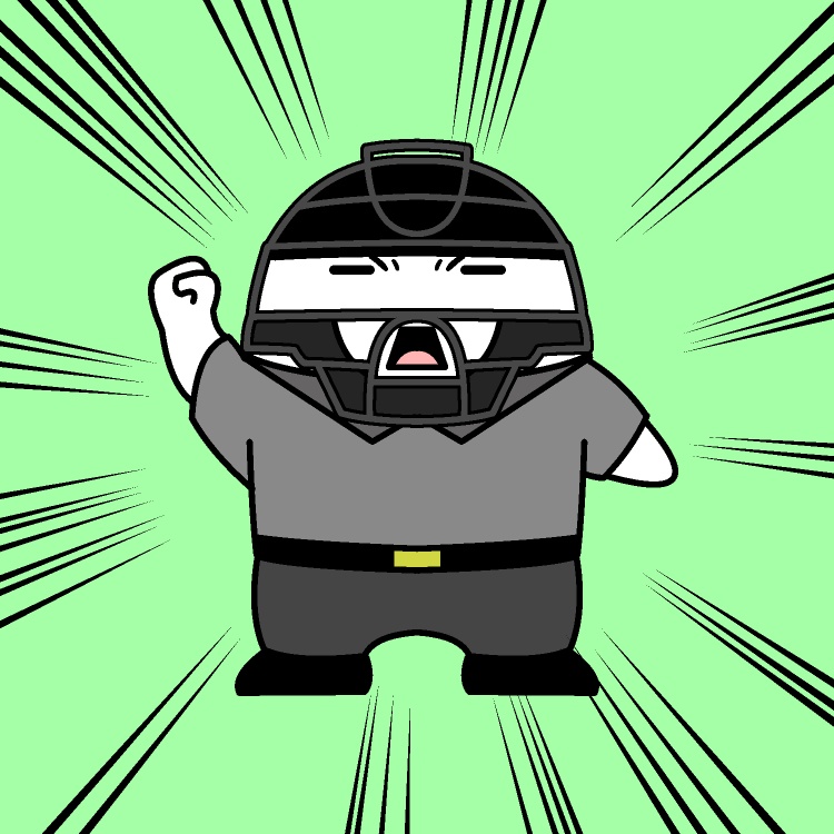野球審判アウトGIFアニメ