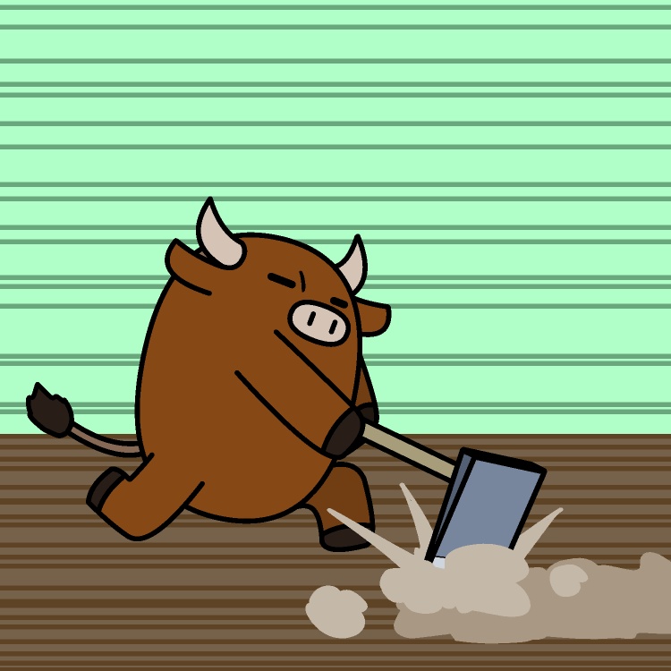 高速畑耕しウシGIFアニメ