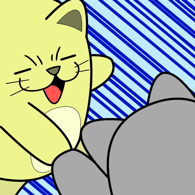 互角ネコパンチGIFアニメ