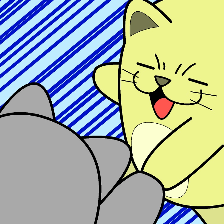 互角ネコパンチGIFアニメ