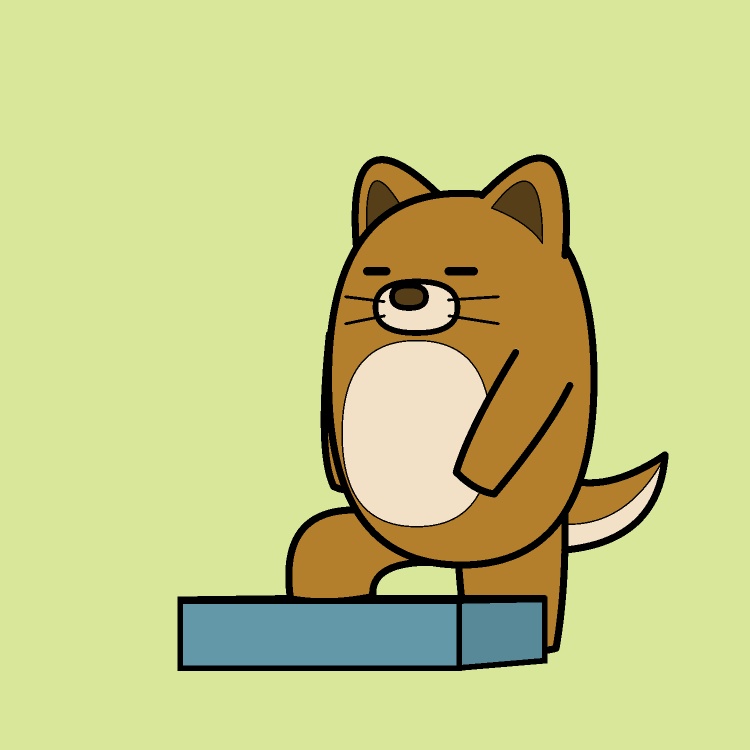 踏み台昇降イヌGIFアニメ