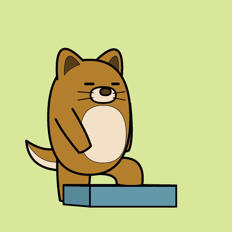 踏み台昇降イヌGIFアニメ