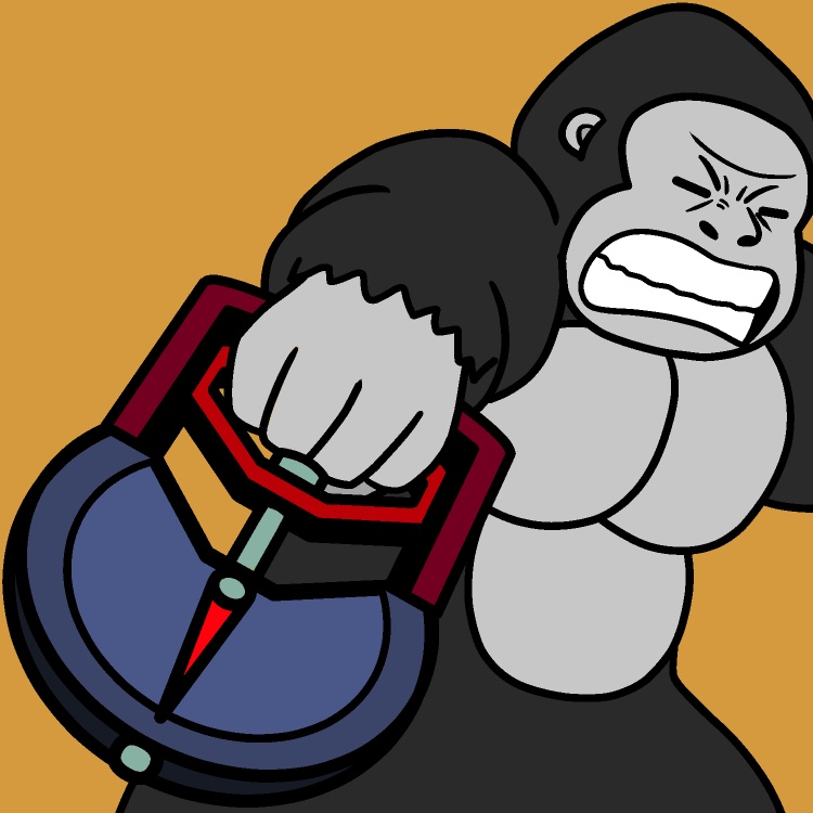 握力測定ゴリラGIFアニメ