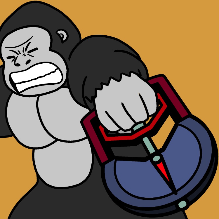 握力測定ゴリラGIFアニメ