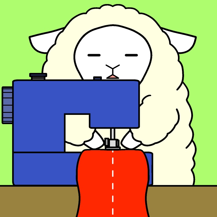 ミシン縫いヒツジGIFアニメ