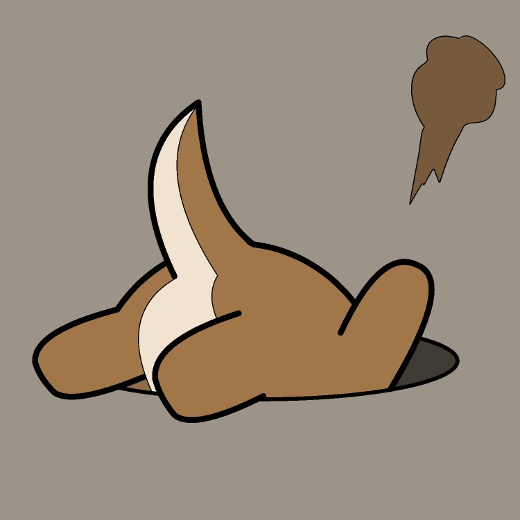 穴掘り掘りイヌGIFアニメ